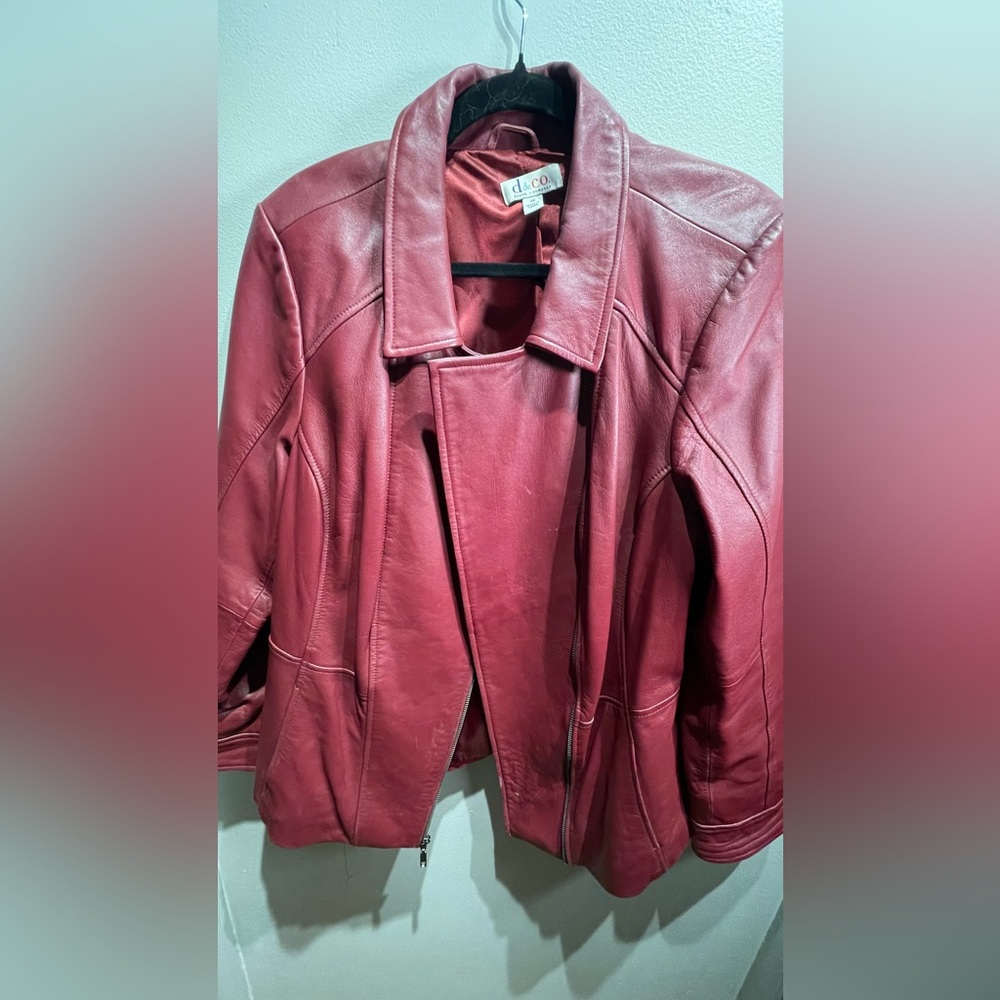 WOMEN’S RED LEATHER JACKET